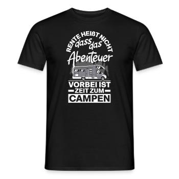 Rente heißt Zeit zum Campen - Männer T-Shirt - Schwarz - Vorne - AI Model Male 178 light (178cm)