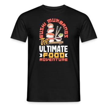 Mukbang and Sushi - Men's T-Shirt - black - Front - AI Model Male 178 light (178cm)