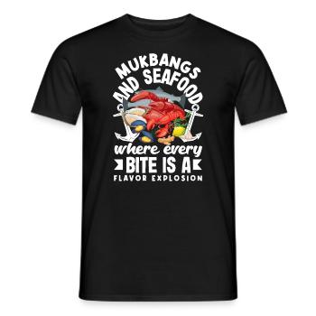 Mukbang and Cake - Men's T-Shirt - black - Front - AI Model Male 178 light (178cm)