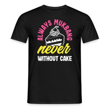 Mukbang and Cake - Men's T-Shirt - black - Front - AI Model Male 178 light (178cm)