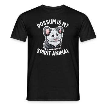Possum is My Spirit Animal - Men's T-Shirt - black - Front - AI Model Male 178 light (178cm)