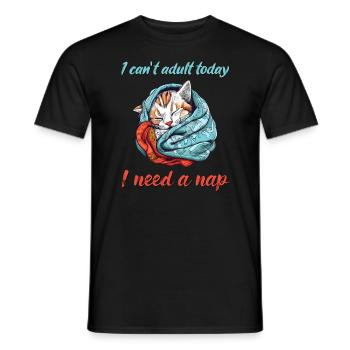 I cant adult today - Men's T-Shirt - black - Front - AI Model Male 178 light (178cm)