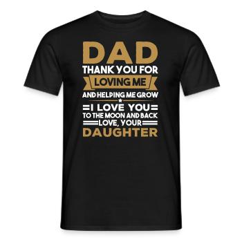Father daughter gift - Men's T-Shirt - black - Front - AI Model Male 178 light (178cm)