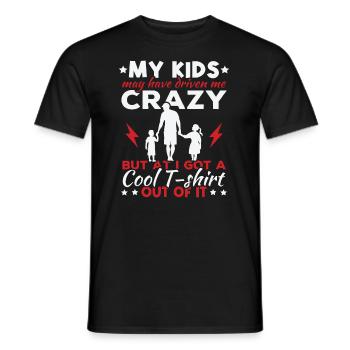 Meine Kinder haben mich vielleicht in den Wahnsinn getrieben - Männer T-Shirt - Schwarz - Vorne - AI Model Male 178 light (178cm)