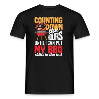 I can put my BBQ skills to the test - Men's T-Shirt - black - Front - AI Model Male 178 light (178cm)
