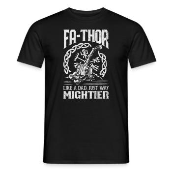 FA-THOR comme un père juste un Viking beaucoup plus puissant - T-shirt homme - noir - Devant - AI Model Male 178 light (178cm)
