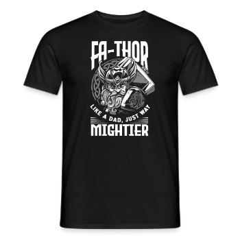 FA-THOR comme un père juste un Viking beaucoup plus puissant - T-shirt homme - noir - Devant - AI Model Male 178 light (178cm)