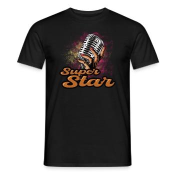 Stehen Sie Im Mittelpunkt Mit Unserem Super - Männer T-Shirt - Schwarz - Vorne - AI Model Male 178 light (178cm)