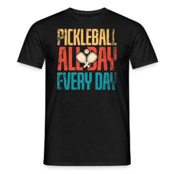 La vie est incroyable, Pickleball le fait - T-shirt homme - noir - Devant - AI Model Male 178 light (178cm)