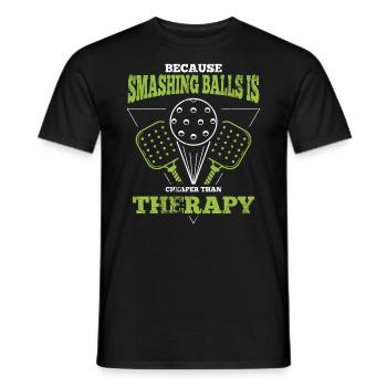 Life is amazing, Pickleball does it - Men's T-Shirt - black - Front - AI Model Male 178 light (178cm)