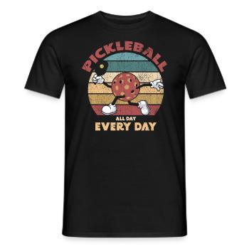La vie est incroyable, Pickleball le fait - T-shirt homme - noir - Devant - AI Model Male 178 light (178cm)