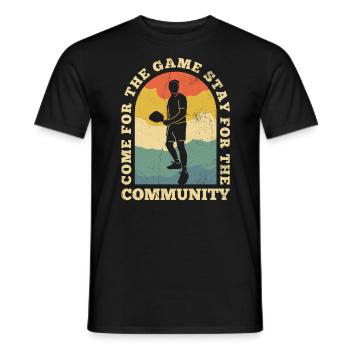 Life is amazing, Pickleball does it - Men's T-Shirt - black - Front - AI Model Male 178 light (178cm)