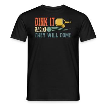 La vie est incroyable, Pickleball le fait - T-shirt homme - noir - Devant - AI Model Male 178 light (178cm)