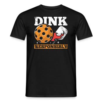 Life is amazing, Pickleball does it - Men's T-Shirt - black - Front - AI Model Male 178 light (178cm)
