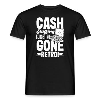 Budgétisation Cash Stuffing Gone Retro Cash Stuffing - T-shirt homme - noir - Devant - AI Model Male 178 light (178cm)