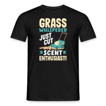 Grass Whisperer Just-Cut Scent Enthusiast - T-shirt homme - noir - Devant - AI Model Male 178 light (178cm)