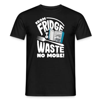 From Fridge to Fork, Waste No More! Mindful - Men's T-Shirt - black - Front - AI Model Male 178 light (178cm)