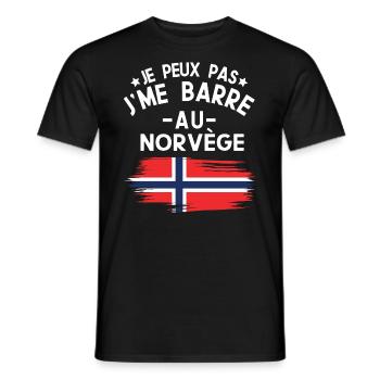 Je Peux Pas J'me Barre Au Norvège Vacances - T-shirt homme - noir - Devant - AI Model Male 178 light (178cm)