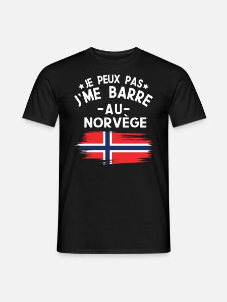 Je Peux Pas J'me Barre Au Norvège Vacances - T-shirt homme - noir
