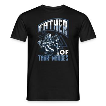 Father of Thor-nadoes Father's Day - Men's T-Shirt - black - Front - AI Model Male 178 light (178cm)