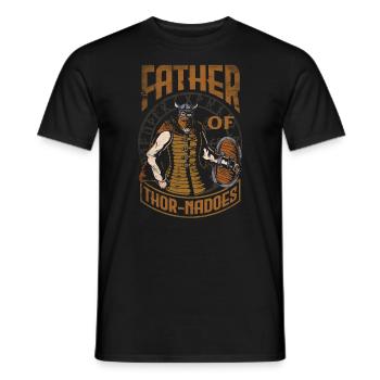 Father of Thor-nadoes Father's Day - Men's T-Shirt - black - Front - AI Model Male 178 light (178cm)