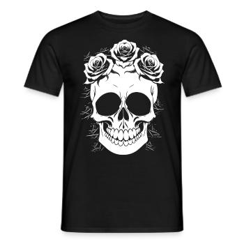 Horreur Crâne Crâne Art Crâne Gothique Heavy Metal - T-shirt homme - noir - Devant - AI Model Male 178 light (178cm)