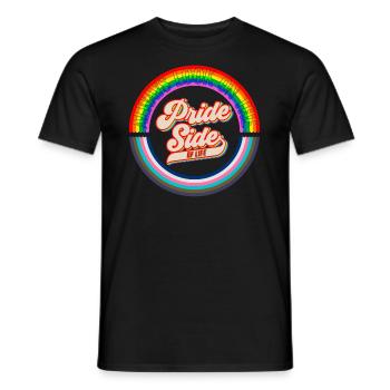 Always Look on the Pride Side - LGBT - Men's T-Shirt - black - Front - AI Model Male 178 light (178cm)
