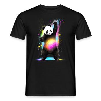 Tanzpanda - Männer T-Shirt - Schwarz - Vorne - AI Model Male 178 light (178cm)