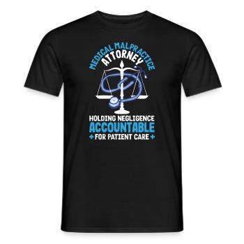 Medical Malpractice Attorney Patient Care - Men's T-Shirt - black - Front - AI Model Male 178 light (178cm)