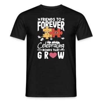 Friends to Forever Celebrating Bonds That Grow - Men's T-Shirt - black - Front - AI Model Male 178 light (178cm)