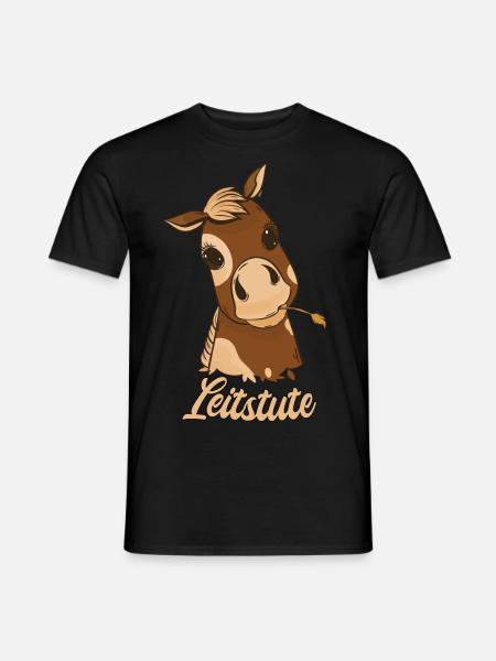 Leitstute Pferdezüchterin Geschenk - Männer T-Shirt - Schwarz