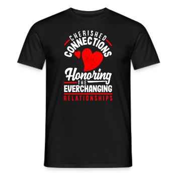 Honorer les relations en constante évolution - T-shirt homme - noir - Devant - AI Model Male 178 light (178cm)