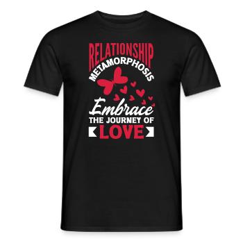 Relationship Metamorphosis Embrace the Journey of - Men's T-Shirt - black - Front - AI Model Male 178 light (178cm)