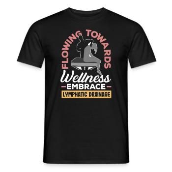 Flowing Towards Wellness Embrace Lymphatic - Men's T-Shirt - black - Front - AI Model Male 178 light (178cm)