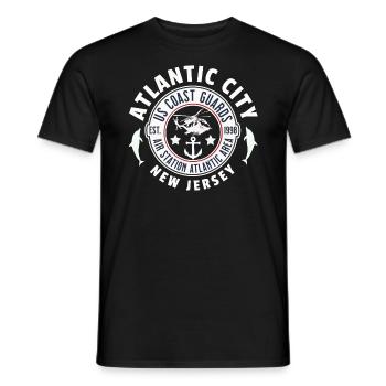 Atlantic city coast guards - Men's T-Shirt - black - Front - AI Model Male 178 light (178cm)