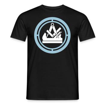 Logo Schreiner Zunft Armoiries | Couleurs changeantes - T-shirt homme - noir - Devant - AI Model Male 178 light (178cm)
