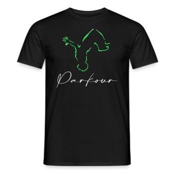 Parkour - Männer T-Shirt - Schwarz - Vorne - AI Model Male 178 light (178cm)