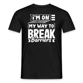 Je suis sur le point de briser les barrières - T-shirt homme - noir - Devant - AI Model Male 178 light (178cm)