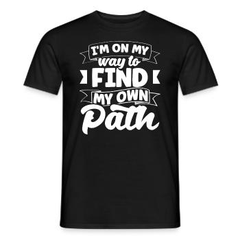 I'm on my way to find my own path - Männer T-Shirt - Schwarz - Vorne - AI Model Male 178 light (178cm)