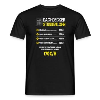 Dachdecker Geschenk - Dachdecker T-Shirt - Männer T-Shirt - Schwarz - Vorne - AI Model Male 178 light (178cm)