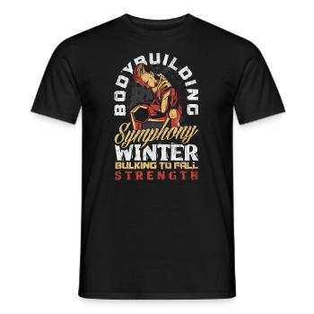 Bodybuilding Symphony Winter Bulking to Fall - Männer T-Shirt - Schwarz - Vorne - AI Model Male 178 light (178cm)