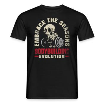 Embrassez l’évolution de la musculation des saisons - T-shirt homme - noir - Devant - AI Model Male 178 light (178cm)