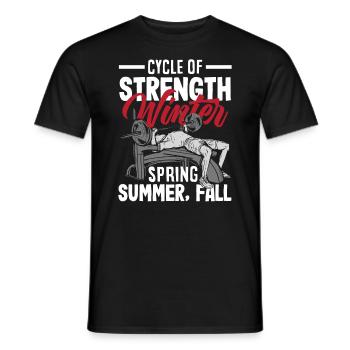Cycle of Strength Winter, Spring, Summer, Fall - Men's T-Shirt - black - Front - AI Model Male 178 light (178cm)