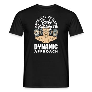 Maximize Every Season Bodybuilding's Dynamic - Men's T-Shirt - black - Front - AI Model Male 178 light (178cm)