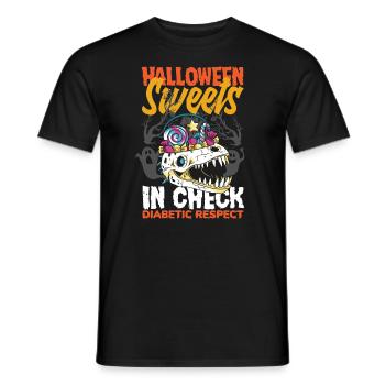 Bonbons d’Halloween en contrôle Respect diabétique - T-shirt homme - noir - Devant - AI Model Male 178 light (178cm)