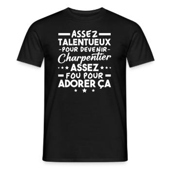 Assez doué pour devenir charpentier - T-shirt homme - noir - Devant - AI Model Male 178 light (178cm)
