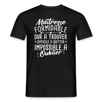 Maîtresse Formidable Humour Cadeau - T-shirt homme - noir - Devant - AI Model Male 178 light (178cm)