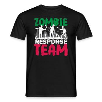 Zombie Lover Cosume for Funny Halloween - Men's T-Shirt - black - Front - AI Model Male 178 light (178cm)