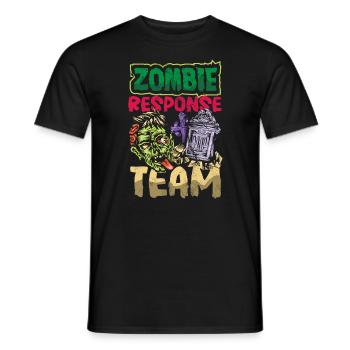 Zombie Lover Cosume for Funny Halloween - Men's T-Shirt - black - Front - AI Model Male 178 light (178cm)
