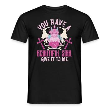 Satan Tu as une belle âme Donnez-le-moi - T-shirt homme - noir - Devant - AI Model Male 178 light (178cm)